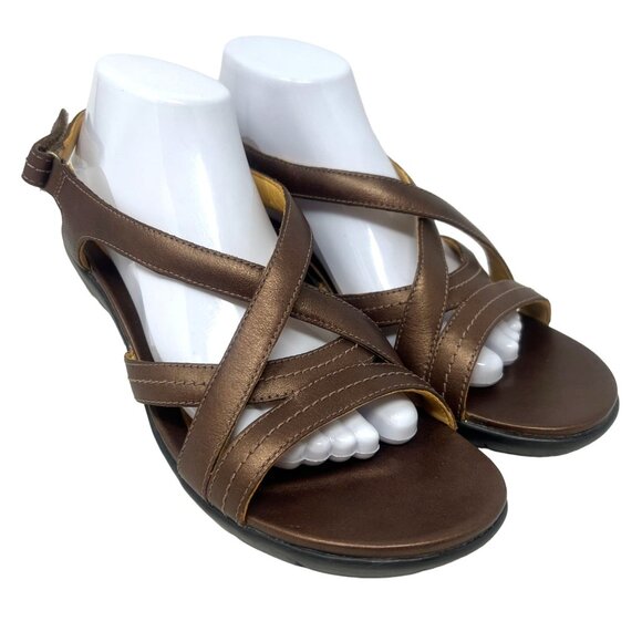 Clark’s Unstructured Un.Crow Strappy Sandals Bronze Leather 83685 Size 10M - Picture 3 of 9